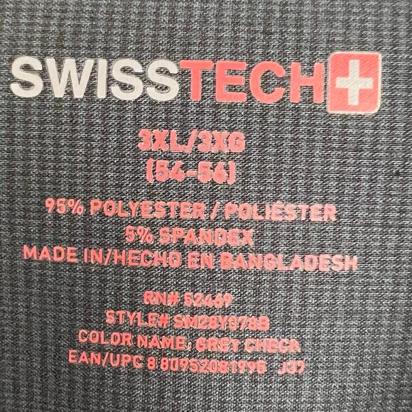 Swiss Tech shirt men’s 3XL gray long sleeve, button up sleeve Polyester spandex - Picture 3 of 5